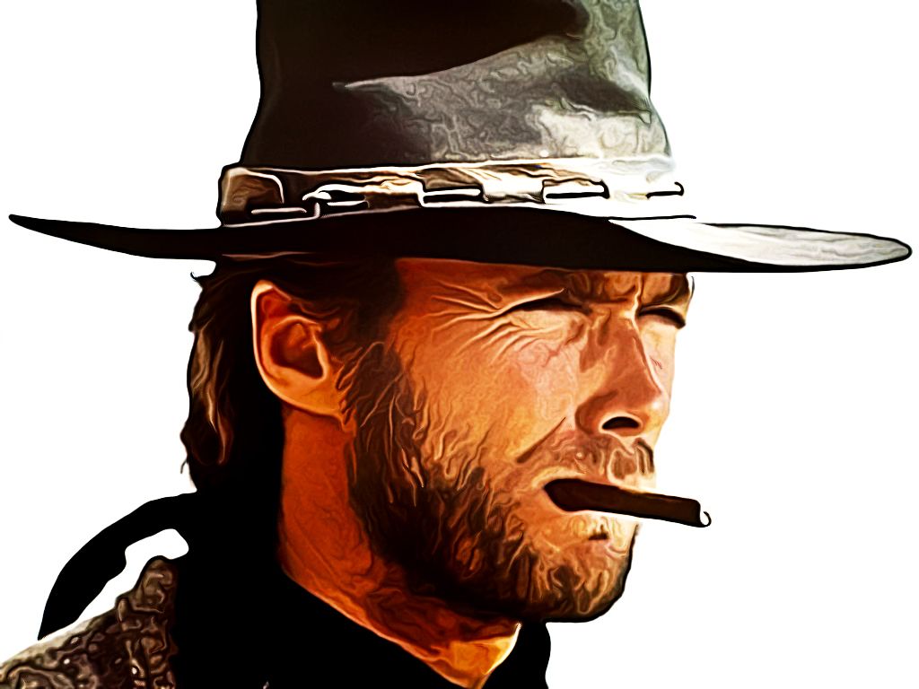 Photoshop Clint Eastwood photo turned into a painting Steemit